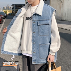 MJ214J-p68-限价98抖音情侣工装棉马甲男外穿大码羊羔毛cityboy，男装工装外套，星座116