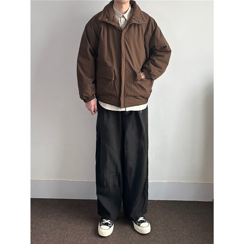 日系冬季大口袋加厚保暖立领美拉德棉服外套,男装棉衣,星座506A
