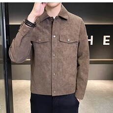 外套男秋冬2025新款高级感翻领衣服痞帅潮流修身男装夹克JKX491，男装夹克，星座516A