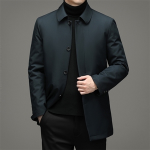 秋冬男士羽绒服中老年爸爸装商务休闲翻领衬衫外套A9605-P210图片