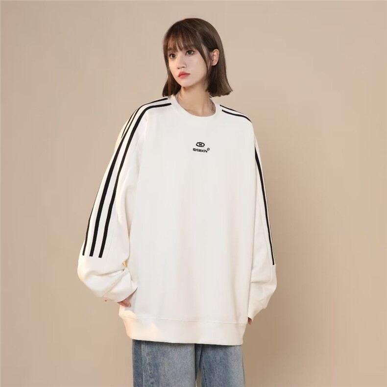 卫衣男女韩版潮流条纹拼色刺绣帅2023秋冬季新款ins外套WB122-P45,男装卫衣,星座412-3