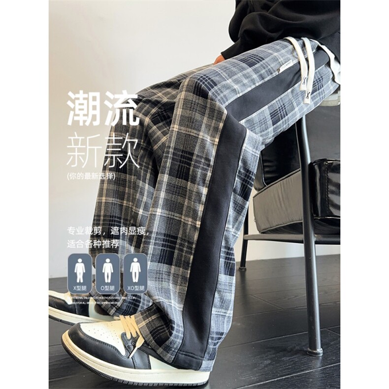 美拉德格2026秋季潮牌美式宽松直筒阔腿休闲裤 A436-827-P38图片