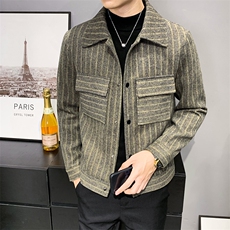 312A-5-1202-P125春季新款妮子毛呢休闲夹克外套男呢子大衣A，男装夹克，星座312A-5