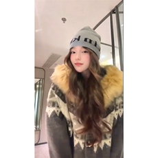 重磅北极绒座山雕大毛毛领毛衣外套冬美式复古休闲慵懒风针织开衫，男装针织衫/毛衣，电商A486-1