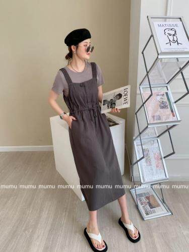 假两件套连衣裙，女装连衣裙，沐·沐