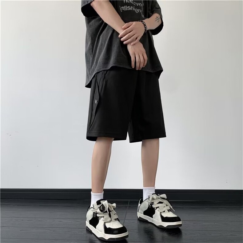 冰丝黑色西装短裤男夏季潮牌新款西裤K2545P33,男装休闲裤,星座1116-2