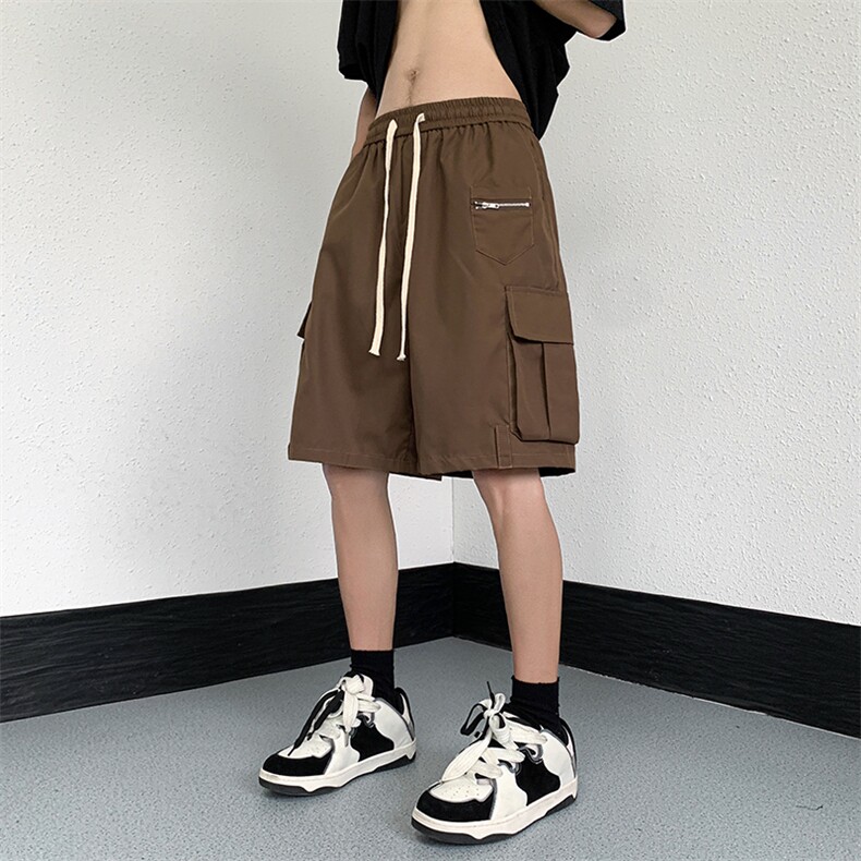 2023夏季新款港风美式高街纯色vibe百搭休闲工装五分裤DK254-P30,男装休闲裤,星座313A(原308A-2)
