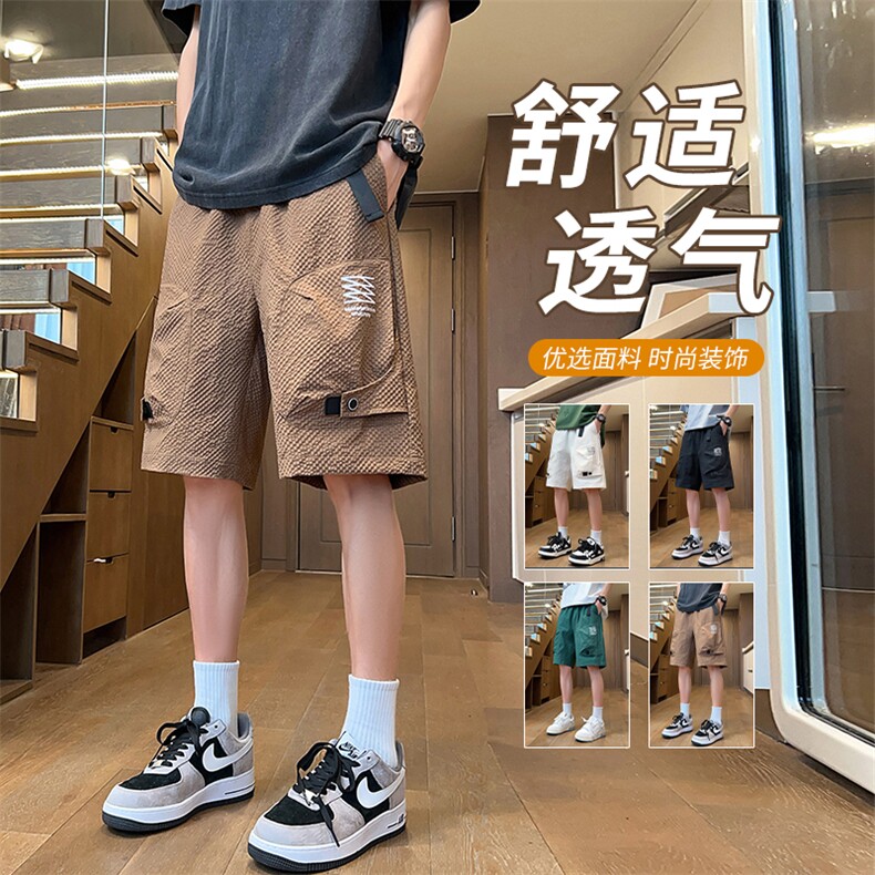 2025夏季新款男士潮牌五分裤时尚休闲短裤男C208A-6707A-特P27图片