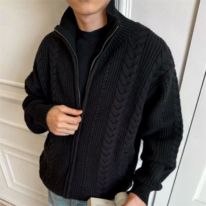 JY246-P75 针织开衫宽松休闲情侣毛衣外套潮 网图图片