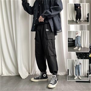 910A-G216港风秋装新款休闲裤工装裤束脚裤才刘嘻哈裤男图片