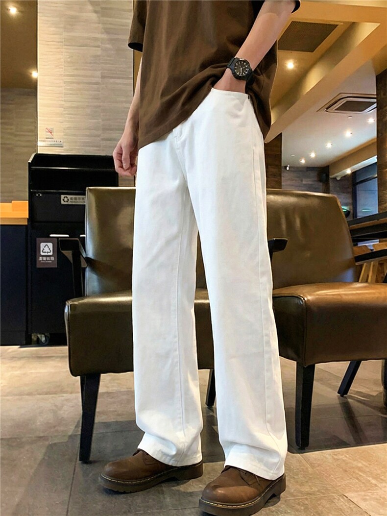 TP28潮流微喇牛仔裤男款美式高街vibe裤子宽松显身形长裤合身微喇,男装牛仔裤,星座302A-2