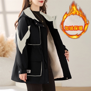 现货！棉衣女2025年冬季新款加绒加厚棉服外套图片