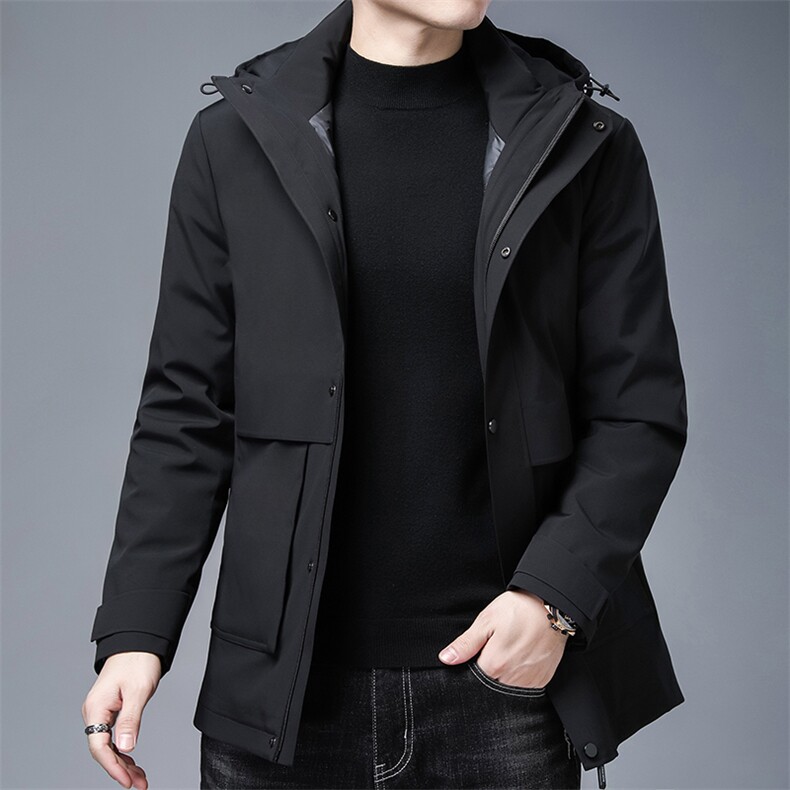 中年男士可脱卸内胆连帽羽绒服2023冬季新款加厚保暖男装休闲外套,男装羽绒服,电商B212（原钱塘6029）