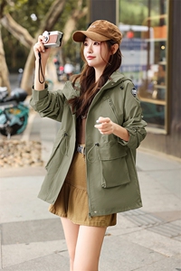 女装2025春装新款韩版连帽宽松大码冲锋衣外套派克服学生外套上新图片