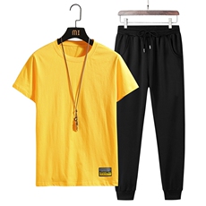 2021新款夏季男士短袖休闲运动服套装韩版潮流帅气A438-TZ09-P30，男装套装，电商A438