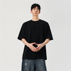 25潮牌短袖宽松韩版项链字母贴布扎染工艺T恤T9829/P60控价98，男装T恤，星座202