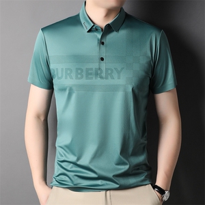 夏季男士短袖T恤青年休闲绅士修身体恤免烫商务图片
