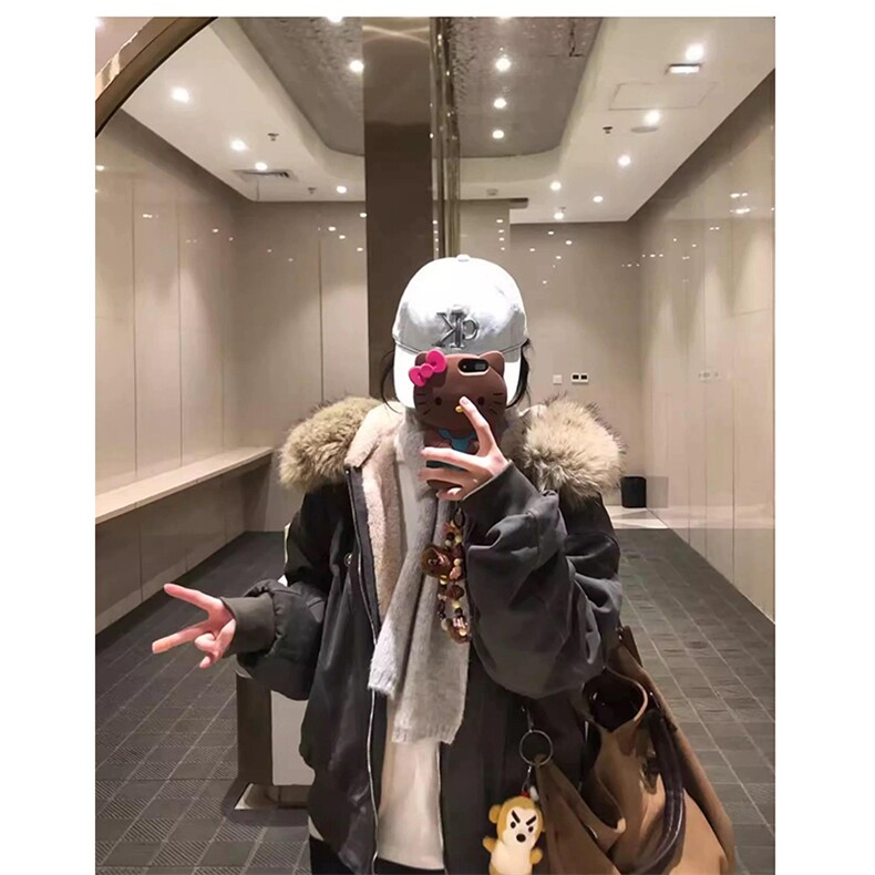 现货重磅boxy短款棉衣座山雕大毛毛领男女棉服水洗工装厚外套,男装棉衣,电商A486-1