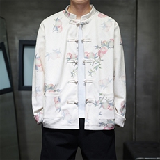 2025秋装新款风夹克外套新中式蟠桃唐装复古汉服2511-P128，男装夹克，电商A057B