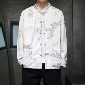 2025秋装新款 风夹克外套 新中式蟠桃唐装复古汉服 2511-P128图片
