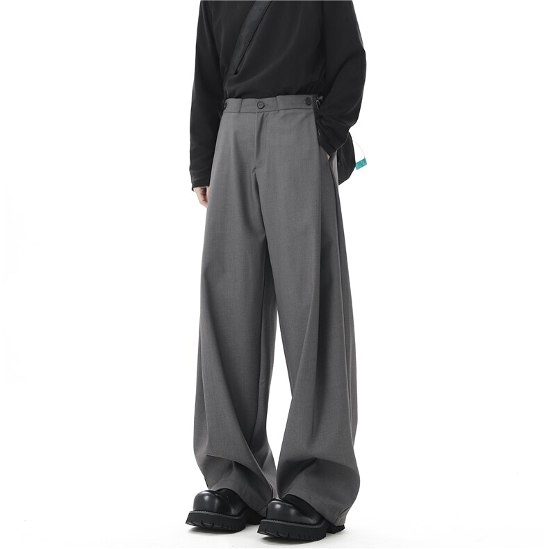 【现货】XZ612-K537-P65控89春款新款美式复古褶皱宽松西裤男女，男装休闲裤，星座612