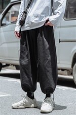 2021秋季新港风外景日系复古大码男抽绳束脚九分休闲裤K2016-P35，男装休闲裤，电商A001