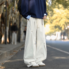 春季现货男女同款直筒休闲裤DSA157B-K2601-P47，男装休闲裤，电商A157B