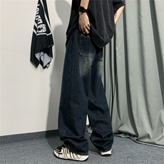 K916-P45宽松做旧美式休闲垂感阔腿拖地裤，男装休闲裤，星座1501-1