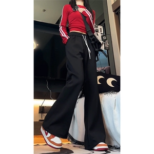 光板得物/唯品二开 微喇休闲运动卫裤 A475特P35 控58图片