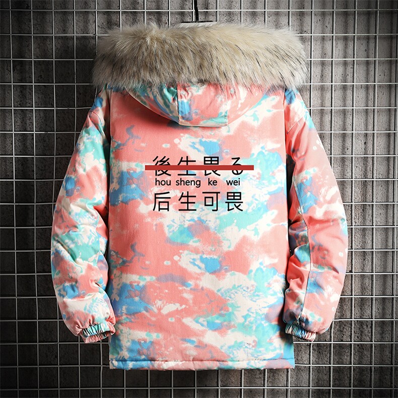 MC49028-P135日系潮衣男大码派克服男工装服外套袄网格,男装棉衣,电商A040A