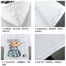 LD54251-P45连帽短袖t恤男大码胖子带帽五分袖中袖展架，男装T恤，电商A040A