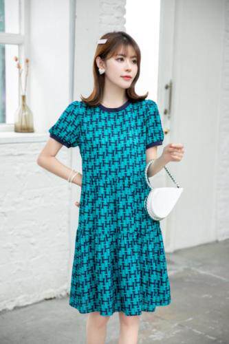 现货供应：雪纺真丝连衣裙M一XXL，女装连衣裙，拉思维加丝