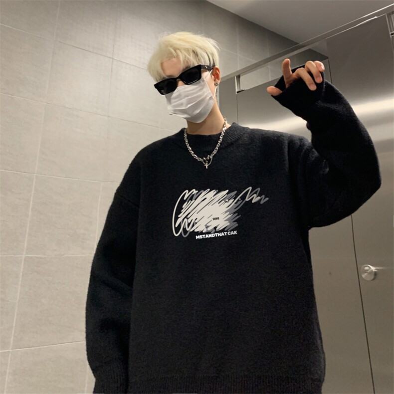 高质量！秋冬季半高领毛衣男士加绒加厚线衣针织衫男DMY547-特P38图片