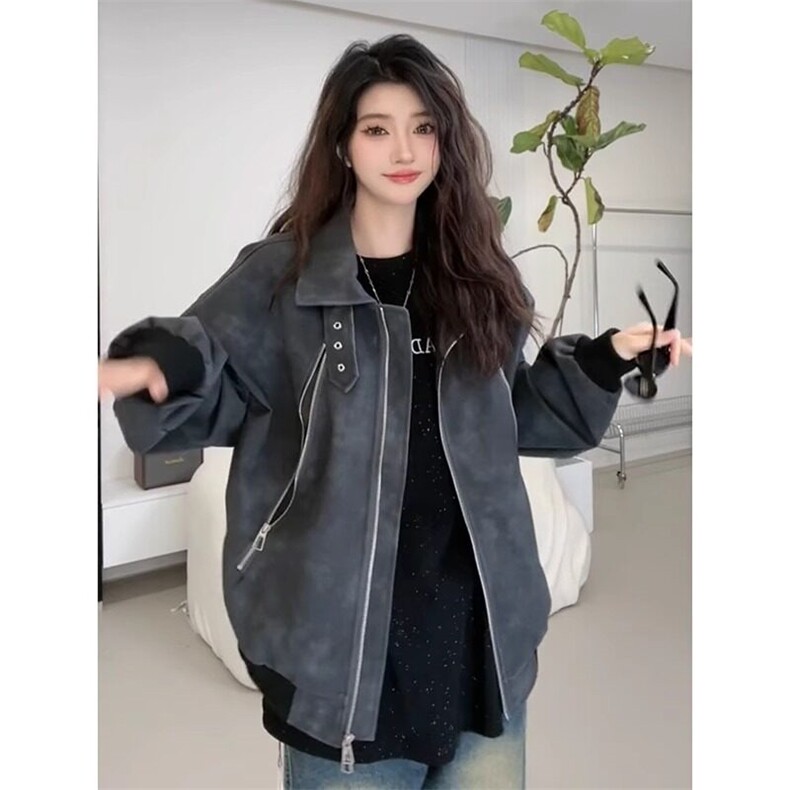 W9517-P83网图现货美式高街高品质潮流PU皮夹克外套机车上衣,男装夹克,星座1608-2