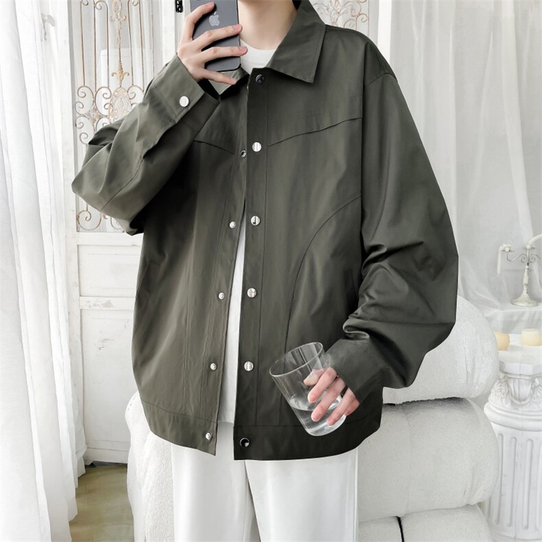 JK301/P65春装新款现货夹克外套男宽松大码潮流个性百搭上衣，男装夹克，电商基地A050