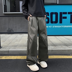 美式斜切褶皱直筒休闲裤男宽松潮牌阔腿工装裤K24125-特P28控58，男装工装外套，电商A001