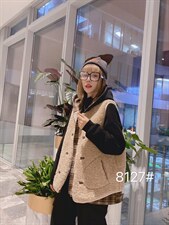 2021假两件皮毛马夹，女装马甲，柏旺阁