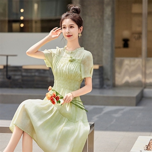 2024年夏季休闲/淑女新款仙女中长款连衣裙图片
