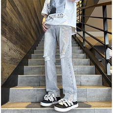 抖音品质破洞牛仔裤男小脚B342-K7040-特P45，男装牛仔裤，电商B342