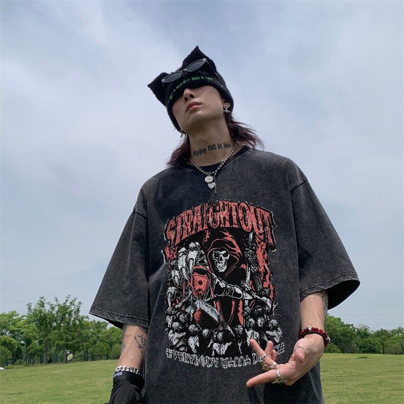 美式骷髅印花水洗做旧夏季无袖背心/马甲/坎肩XZ514-2-1312-P38,男装背心/马甲,星座514-2(原B239)