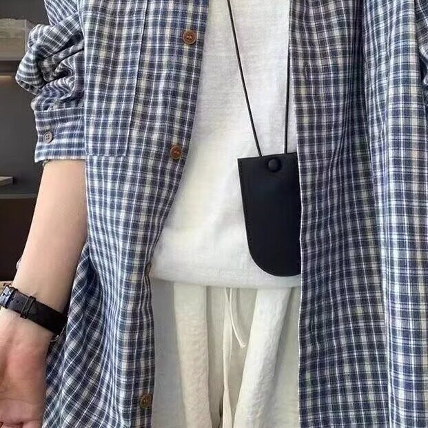 拉夏贝尔蓝色格子防晒衬衫女夏季新款慵懒风衬衣外套宽松显瘦上衣,男装防晒衣,星座1210-1