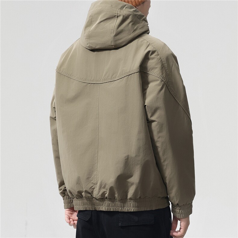 夹棉2025秋冬新款连帽工装夹克男户外登山服棉服,男装棉衣,电商D215