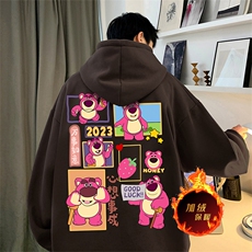 直播品质500克重磅秋冬美式加绒加厚卫衣外套H1377常规P35加绒P40，男装卫衣，电商A486