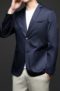 D33728秋冬新款男士西服薄款商务休闲男装外套轻薄通勤外衣图片