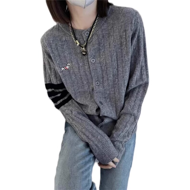 秋冬显瘦百搭气质时尚潮流新款开衫女圆领简约,女装羊毛衫,伟泽羊绒