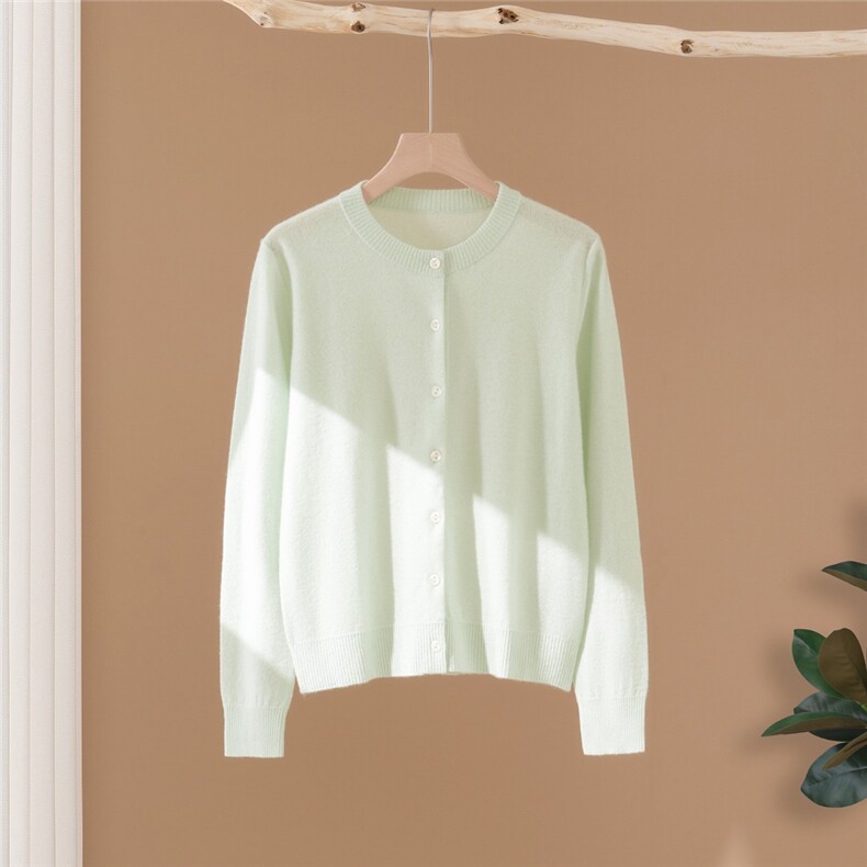 2025年秋季时尚百搭通勤简约休闲开衫，女装羊绒衫，启东羊绒