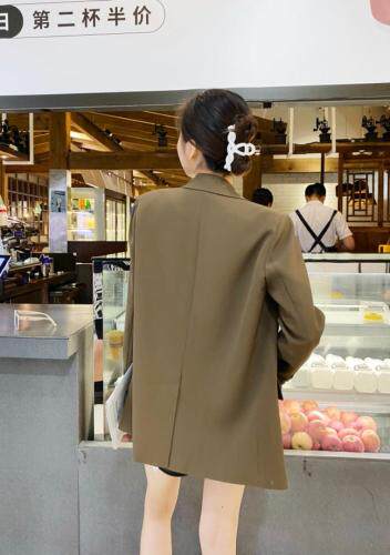 秋季新款西装外套单排扣，女装西装，mona 茉奈