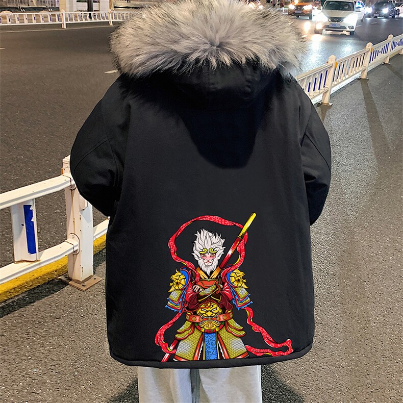 MM48203-P130冬季大毛领棉衣男士大码加厚棉袄男棉服,男装棉衣,电商A040