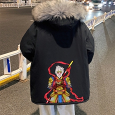 MM48203-P130冬季大毛领棉衣男士大码加厚棉袄男棉服，男装棉衣，电商A040