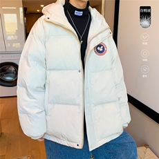 港风冬季新款连帽羽绒服白鸭绒男潮宽松印花YR6137P225控268，男装羽绒服，电商A268A
